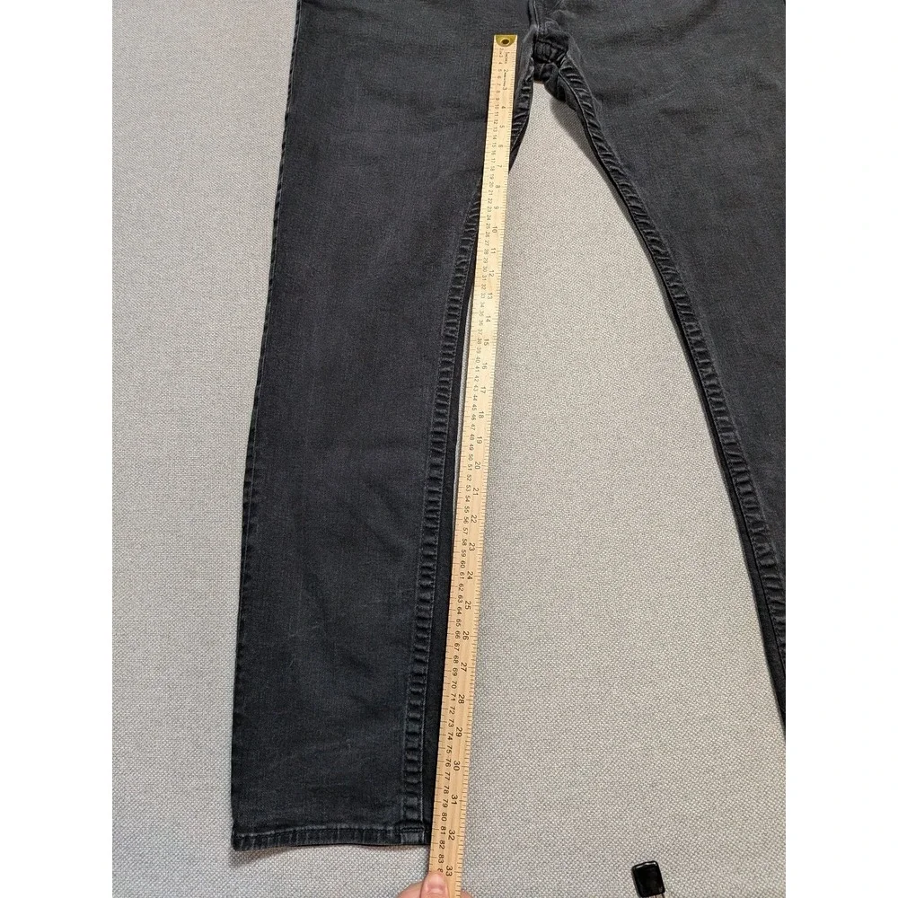 True Religion Mens Jeans Skinny Flap Black 44x32 Denim Stretch Pockets Size